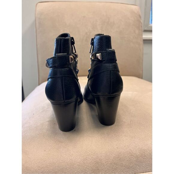 Guess Black Pebble Leather Healed Moto about sz 5.5 EUC - Picture 5 of 6